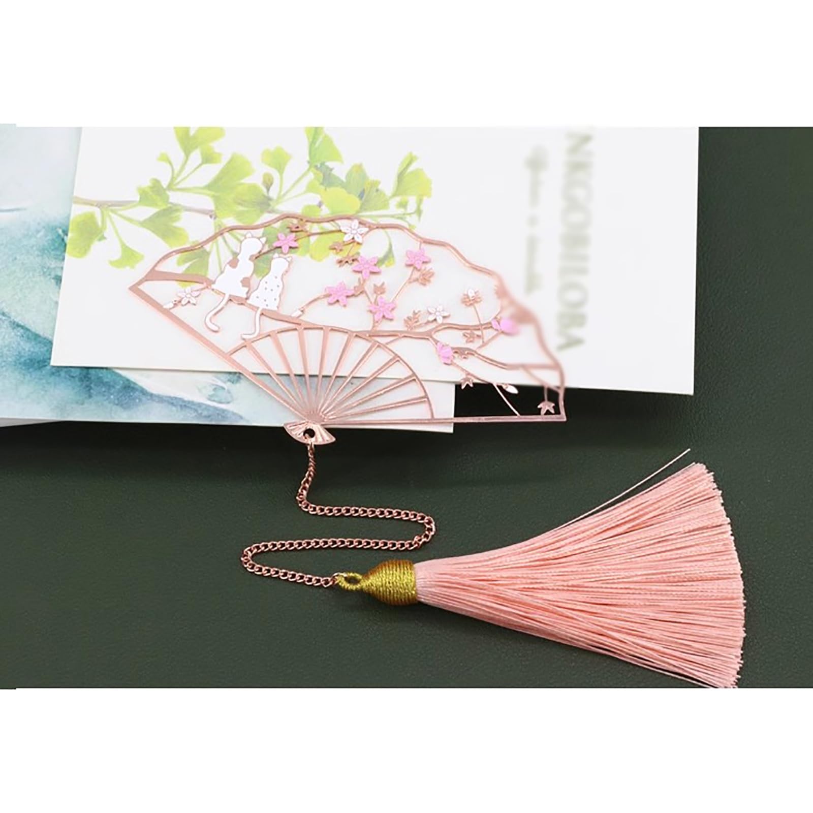 Marque-Page Marque-Pages en métal Pliable en Forme de Chaton Marque-Pages créatifs en métal à Pompon