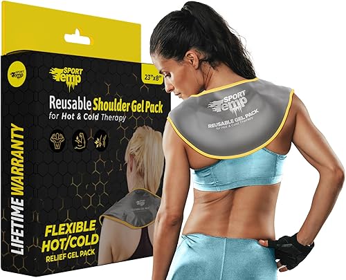 Paquete de gel reutilizable caliente y frío para alivio del dolor de cuello, hombros y espalda, compresa suave flexible, terapia de hielo y calor