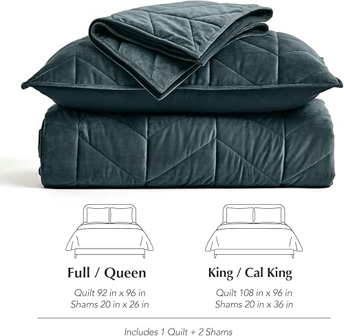 Miniatura 7 de Evergrace - Juego de edredón de terciopelo tamaño King de matelasse, ultrasuave, liviano, extragrande, todas las estaciones, juego de 3 con 2 fundas