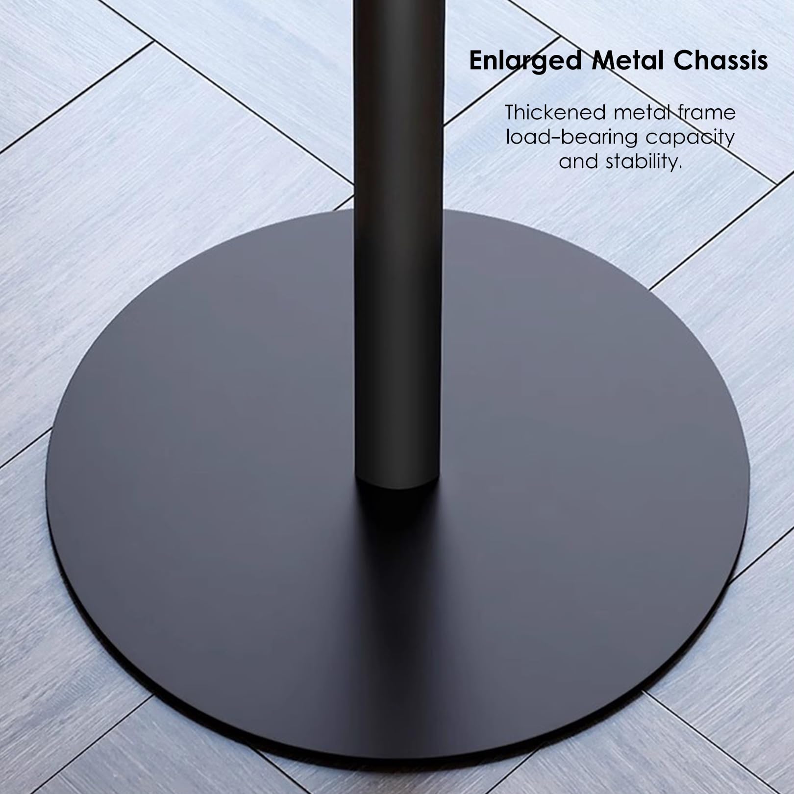 Amazon｜モダンな丸いダイニングテーブル、ブラック、ミッド