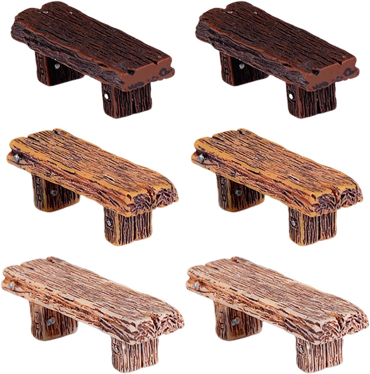 6 sgabelli mini in resina tricolore per micro giardini