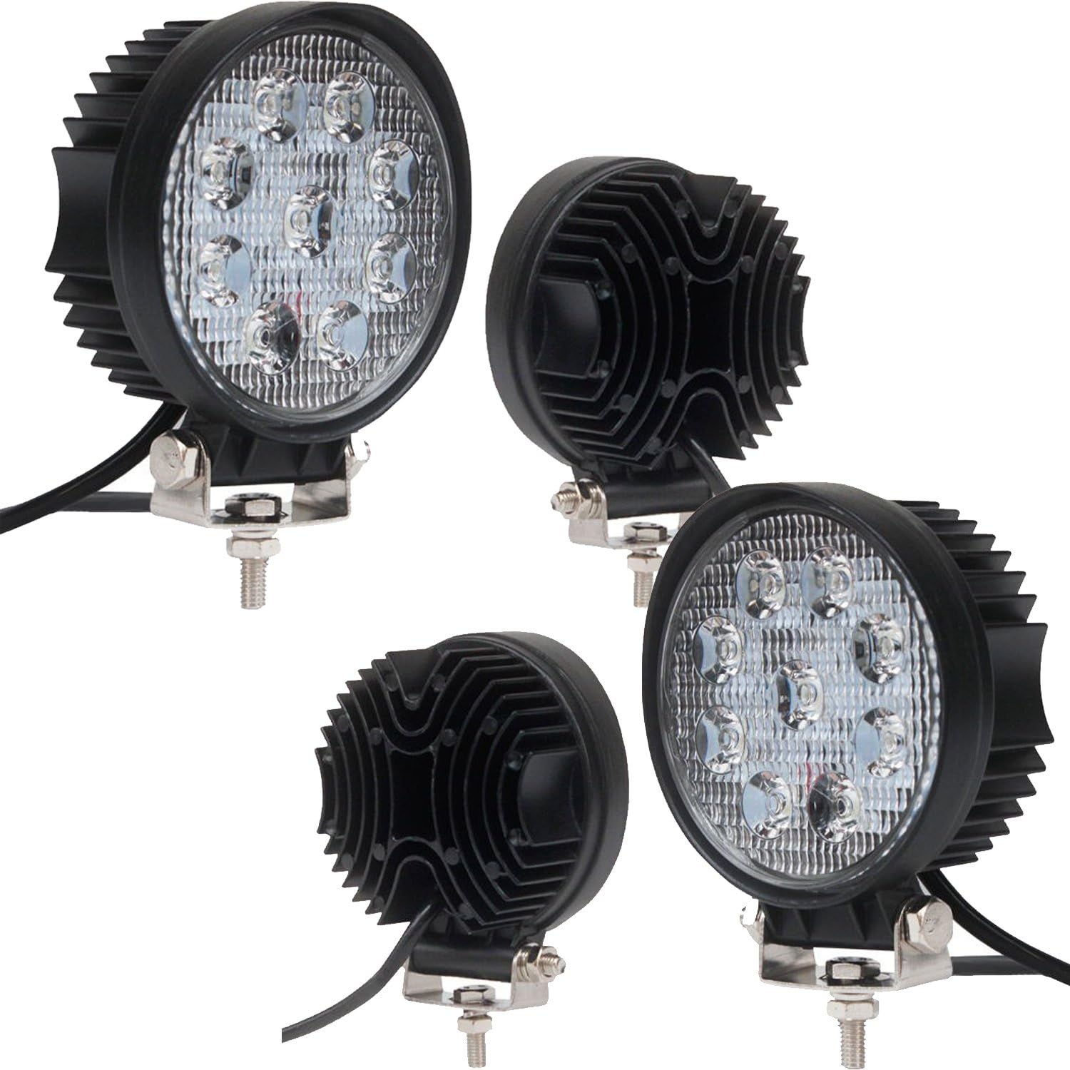 Willpower 4PCS 6 inch 18W Spuare Spoot LED Work Light Bar for 4x4 Off Road Tractor Jeep Cabin SUV ATV UTV 4WD Car Boat 10-30V Waterproof