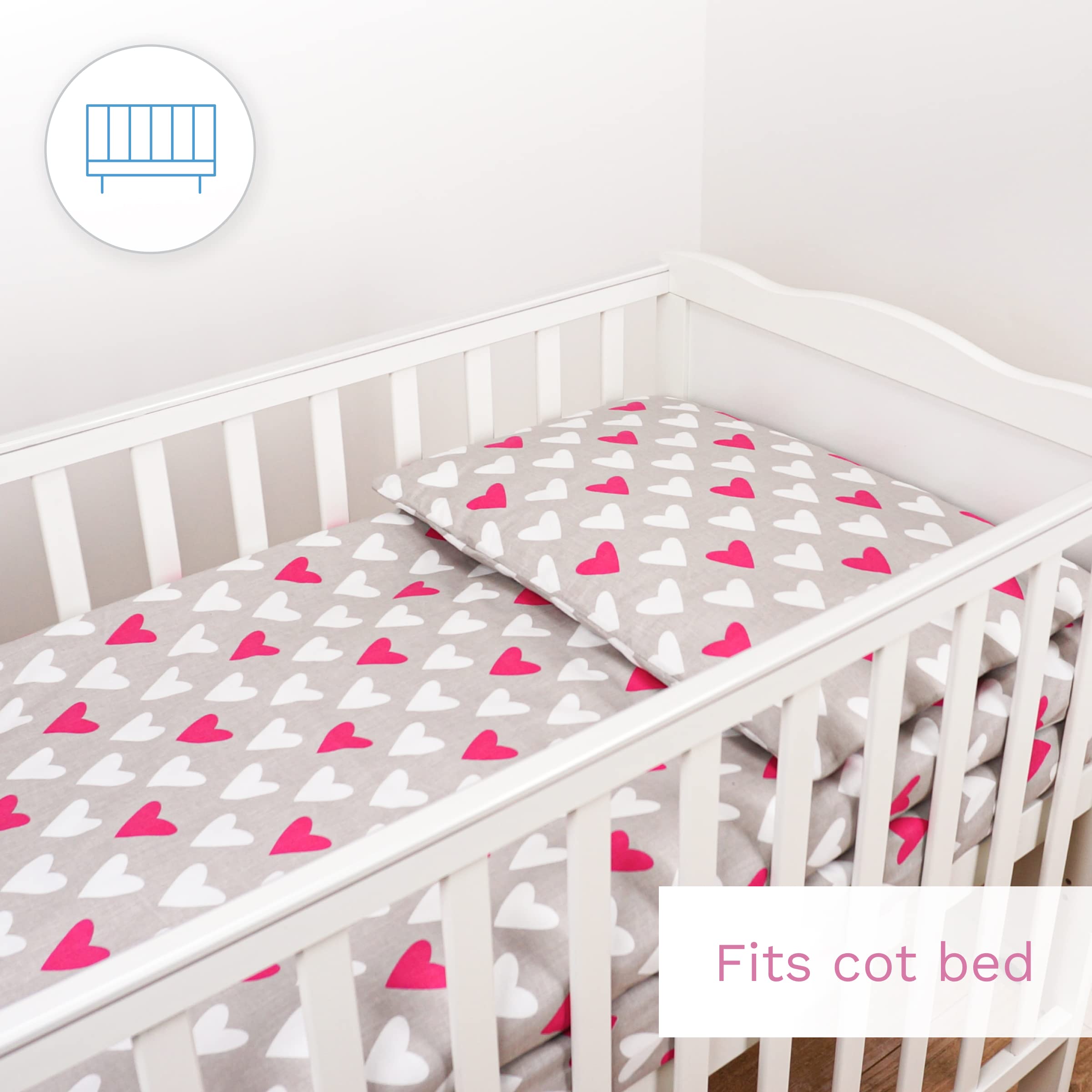Baby Comfort 4 Piece Toddler Kids Cot Bed Set 120x90 cm Duvet Pillow Duvet Cover Pillowcase 12M+ (It's a Boy) — view 25