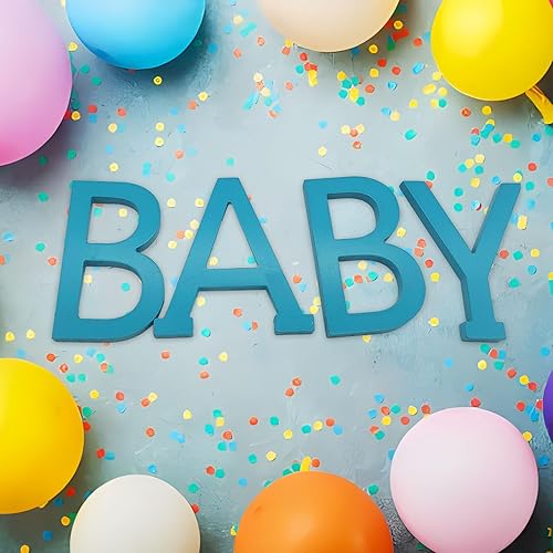 Miniatura 7 de Decoraciones de mesa de revelación de género, 2 piezas de madera para bebé, niña, niño, letreros de mesa de madera, bloques de letras de madera,