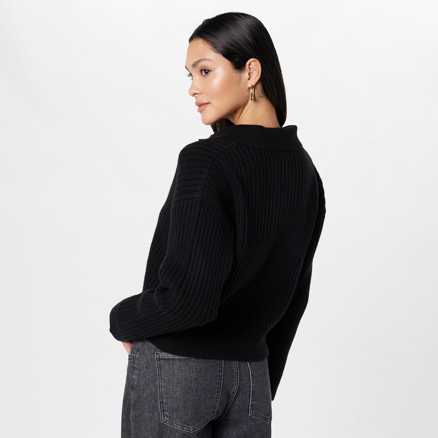 The Drop Women's Marcy Ribbed Polo Top - Image 2