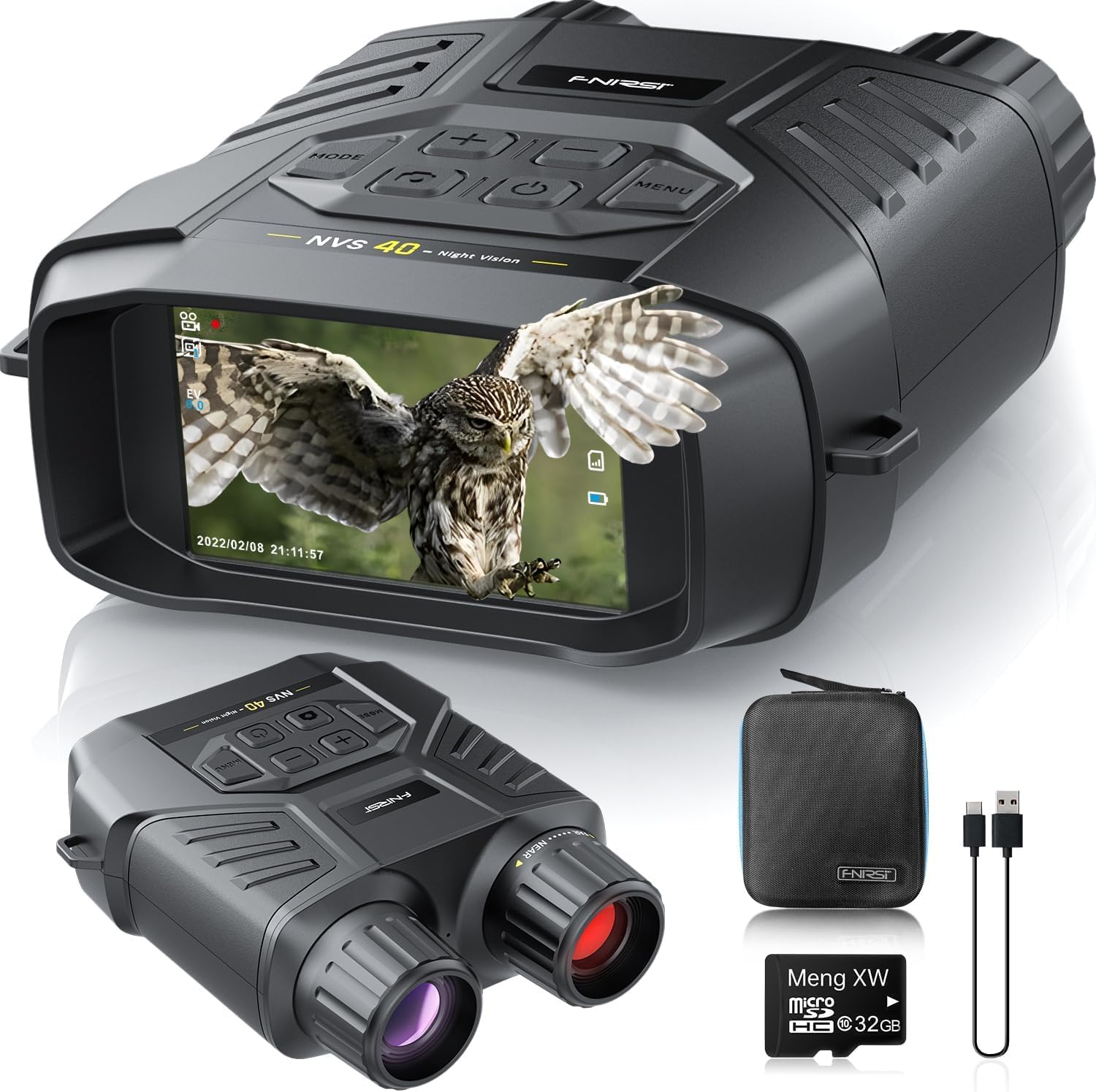 Night Vision Goggles, for Dad Man Adult, Night Vision Binoculars with 4K Video 36M Photos, 32GB SD Card, 3" HD Screen Digital Infrared Binoculars for Day and Night-image-43