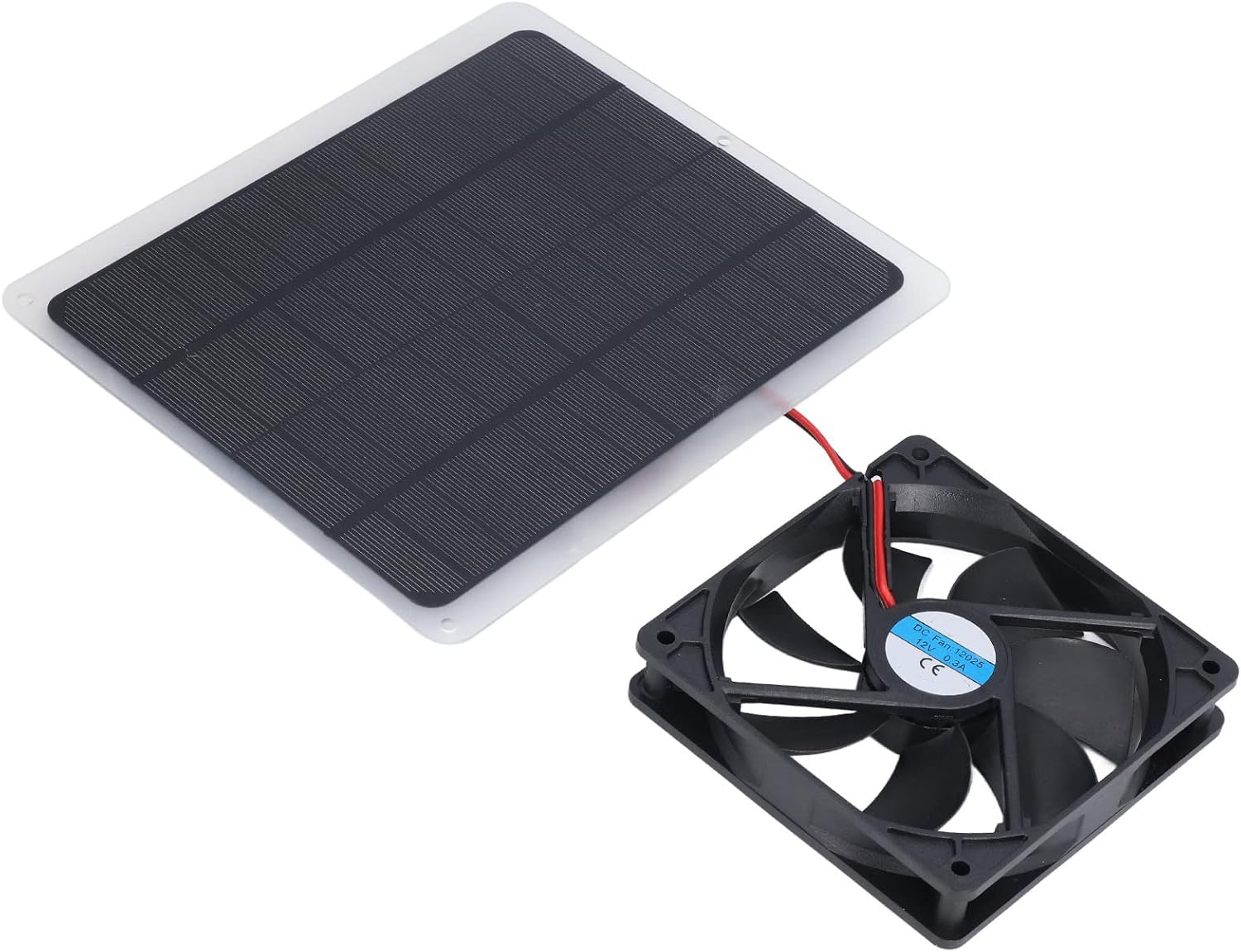 Solar Fan, Convenient Charging 10W 12V Portable Outdoor Solar Fan USB DC for Pet Houses for Greenhouses for RV