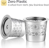 Vista 3 de Paquete de 2 cápsulas de café reutilizables de acero inoxidable 304 para Keurig K-Express, K-Elite, K-Duo, K-Mini, Mini Plus, Mini Mate, K-Classic
