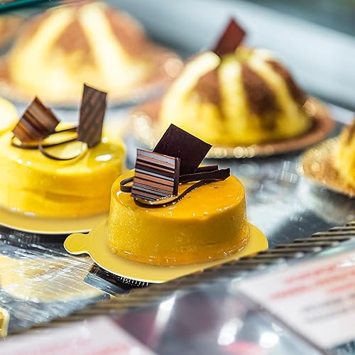 Miniatura 14 de 300 mini tablas cuadradas para tartas, 3.5 x 3.3 pulgadas, tableros cuadrados dorados para tartas, tablero de pastel de mousse dorado, bases de mini