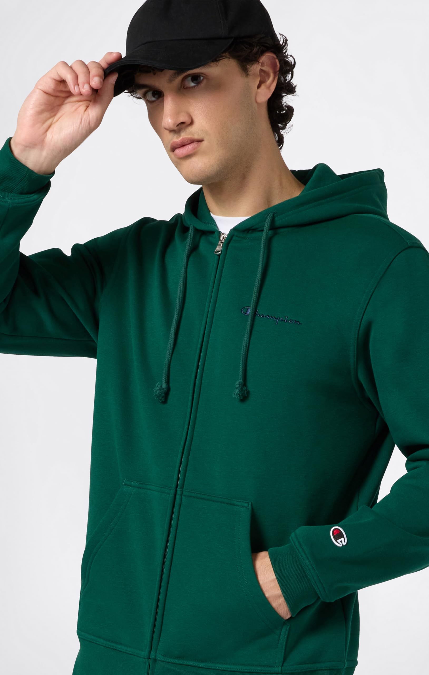 Champion Męska bluza z kapturem, wewnętrzna pluszowa ikona, 221794