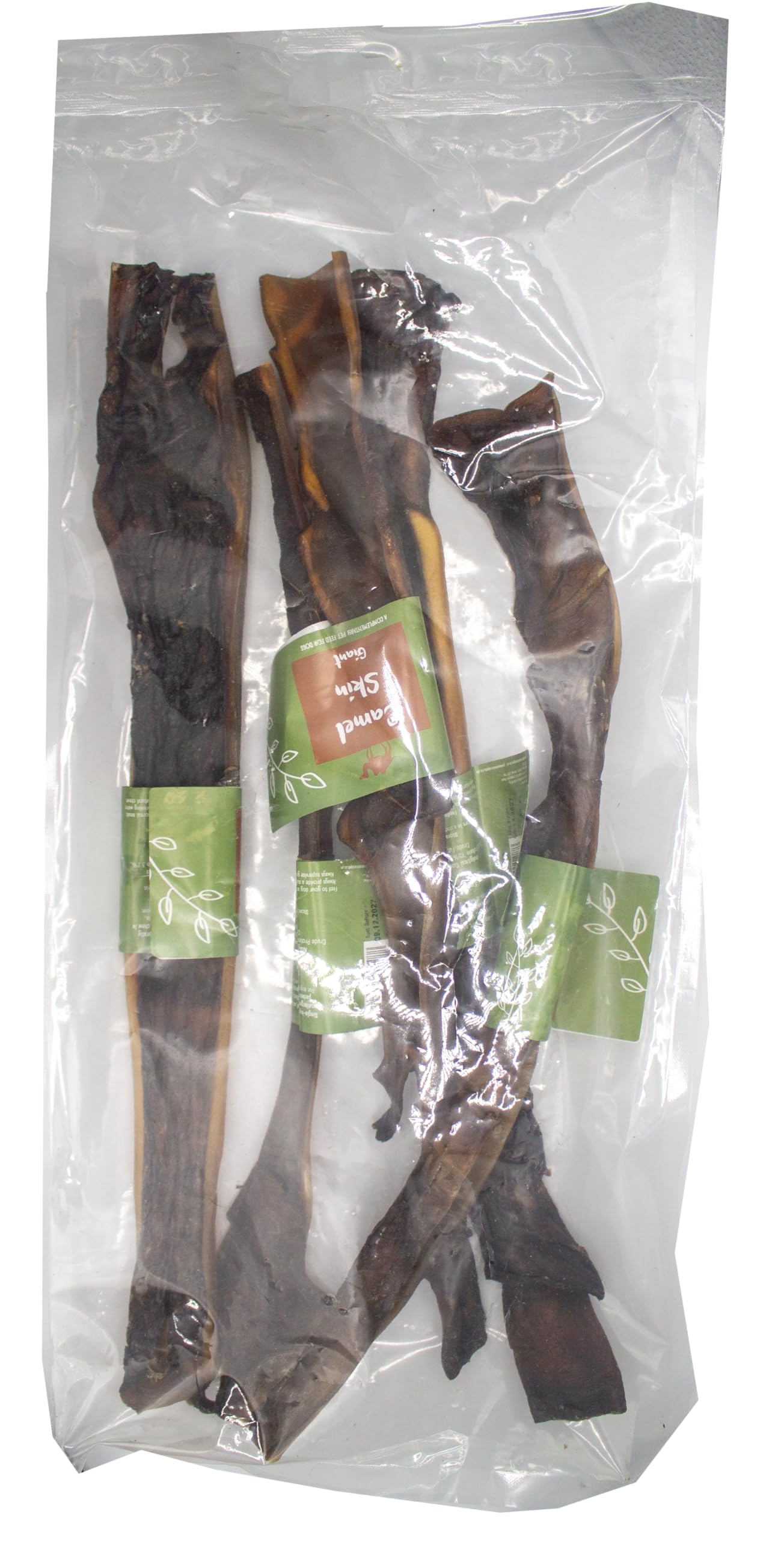 Pure & Natural Camel Skin Stick - Giant 50cm - 5 Pack - 100% Natural Dog Chew - Air Dried & Hypoallergenic