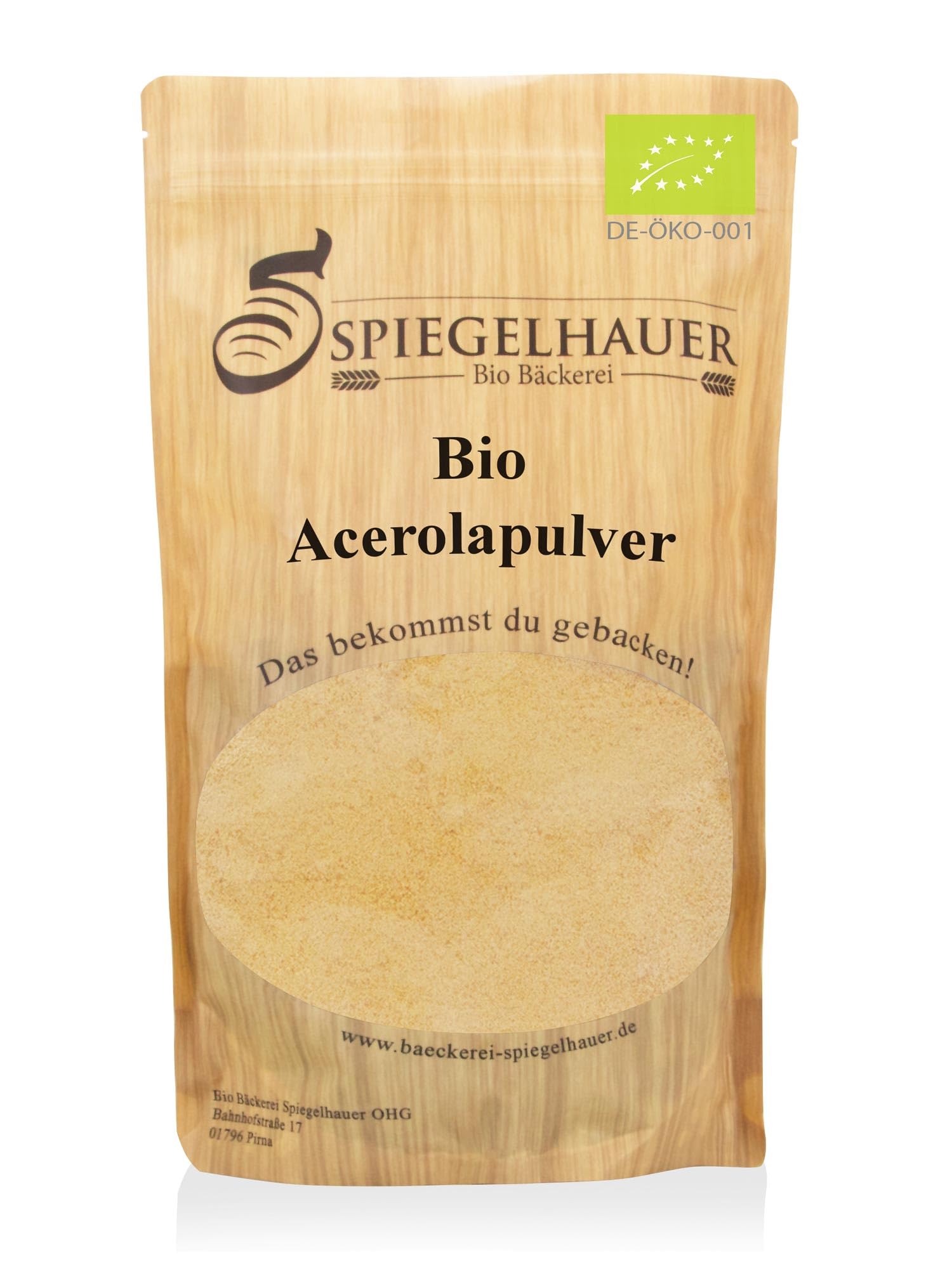 Bäckerei Spiegelhauer Bio Acerolapulver 1 kg I mindestens 17% Vitamin C I ideal zum Backen I Acerolabeeren aus kontrolliertem Anbau