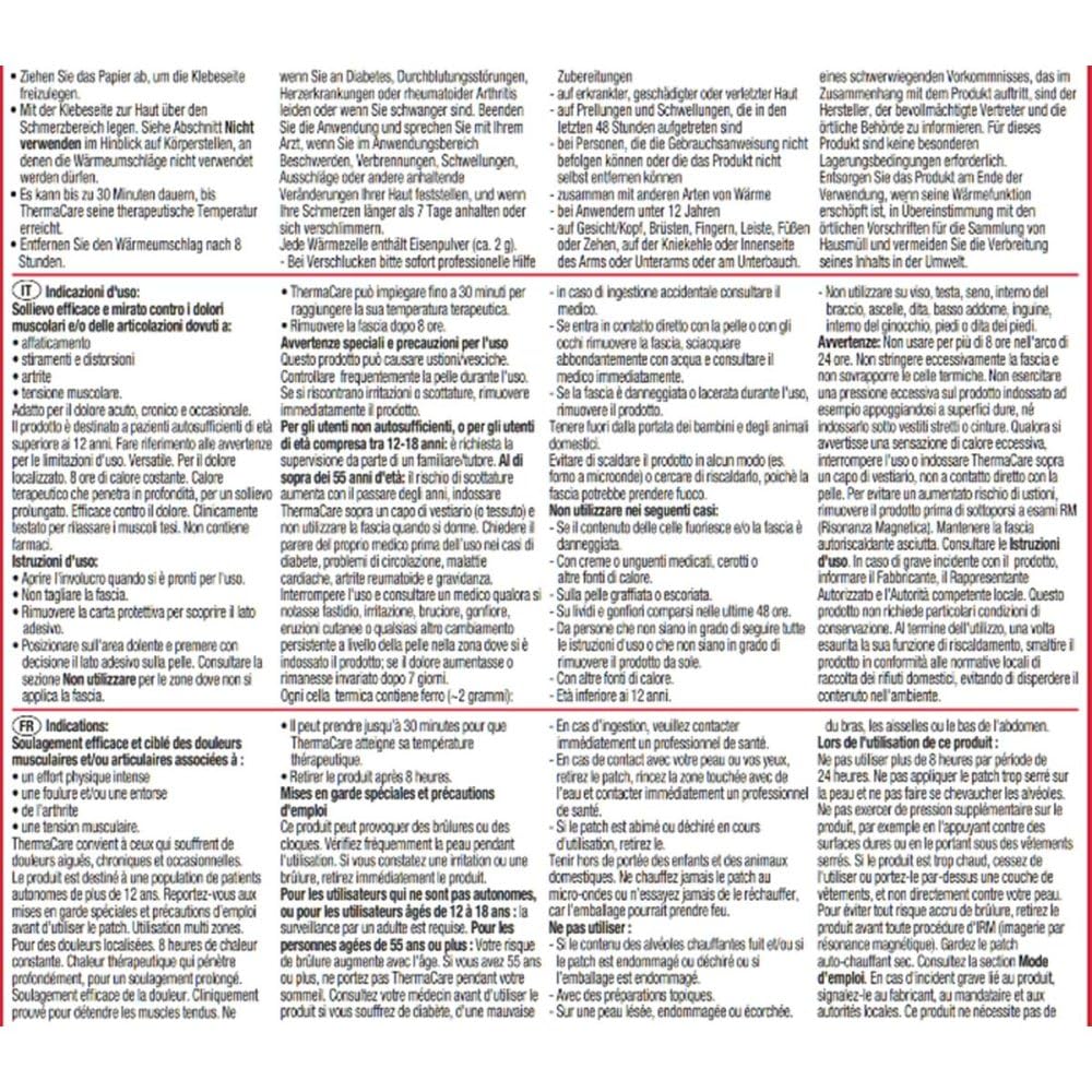 ThermaCare Wärmeauflagen wirksame Schmerzlinderung, 6 St. Pflaster