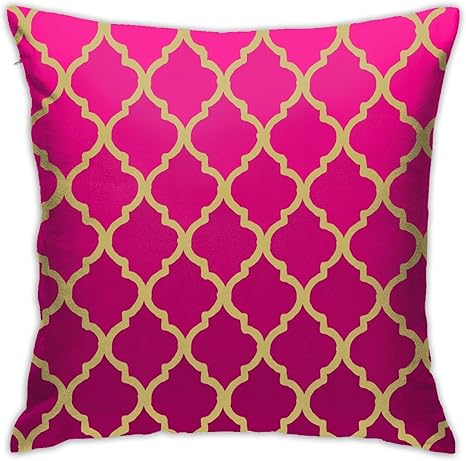 pink moroccan pillow