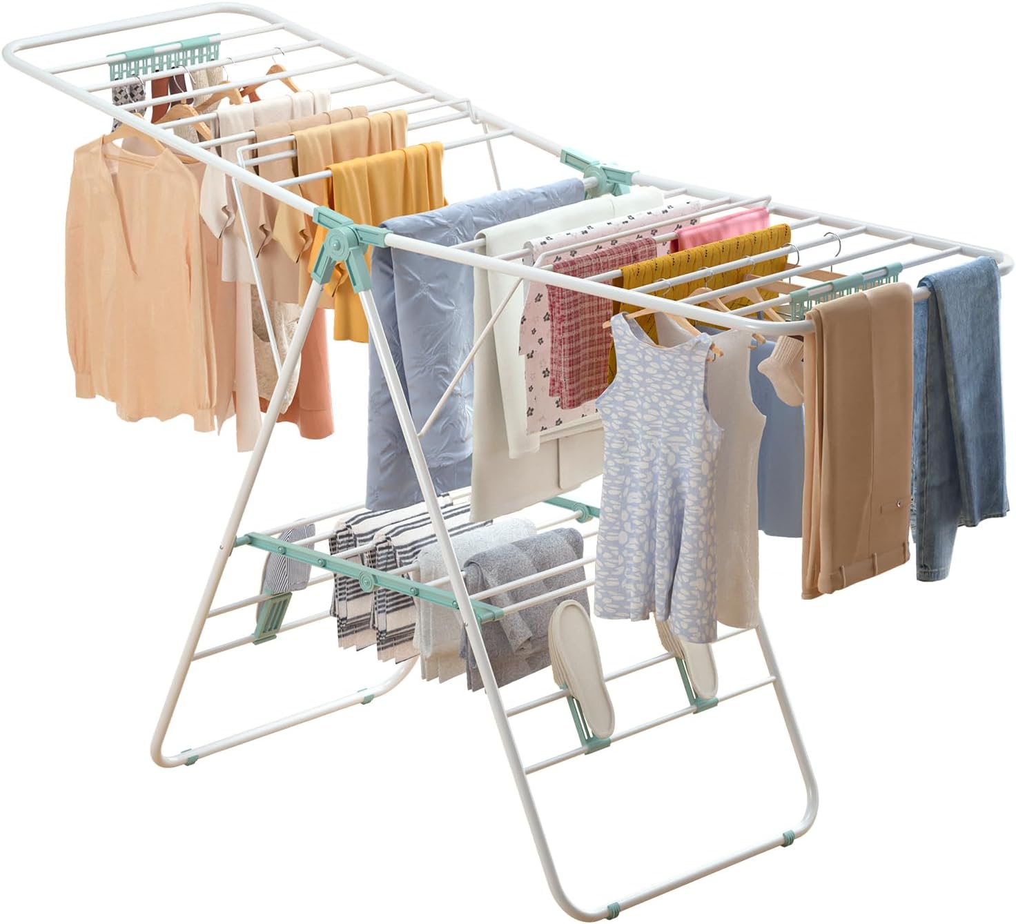 SereneSpc Clothes Drying Racks, Foldable Clothes Airer, 3 Grades Height