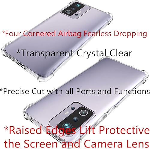 Miniatura 5 de Funda compatible con Xiaomi 11T Pro 5G, delgada y suave TPU a prueba de golpes, transparente, transparente, transparente, con parachoques de esquina