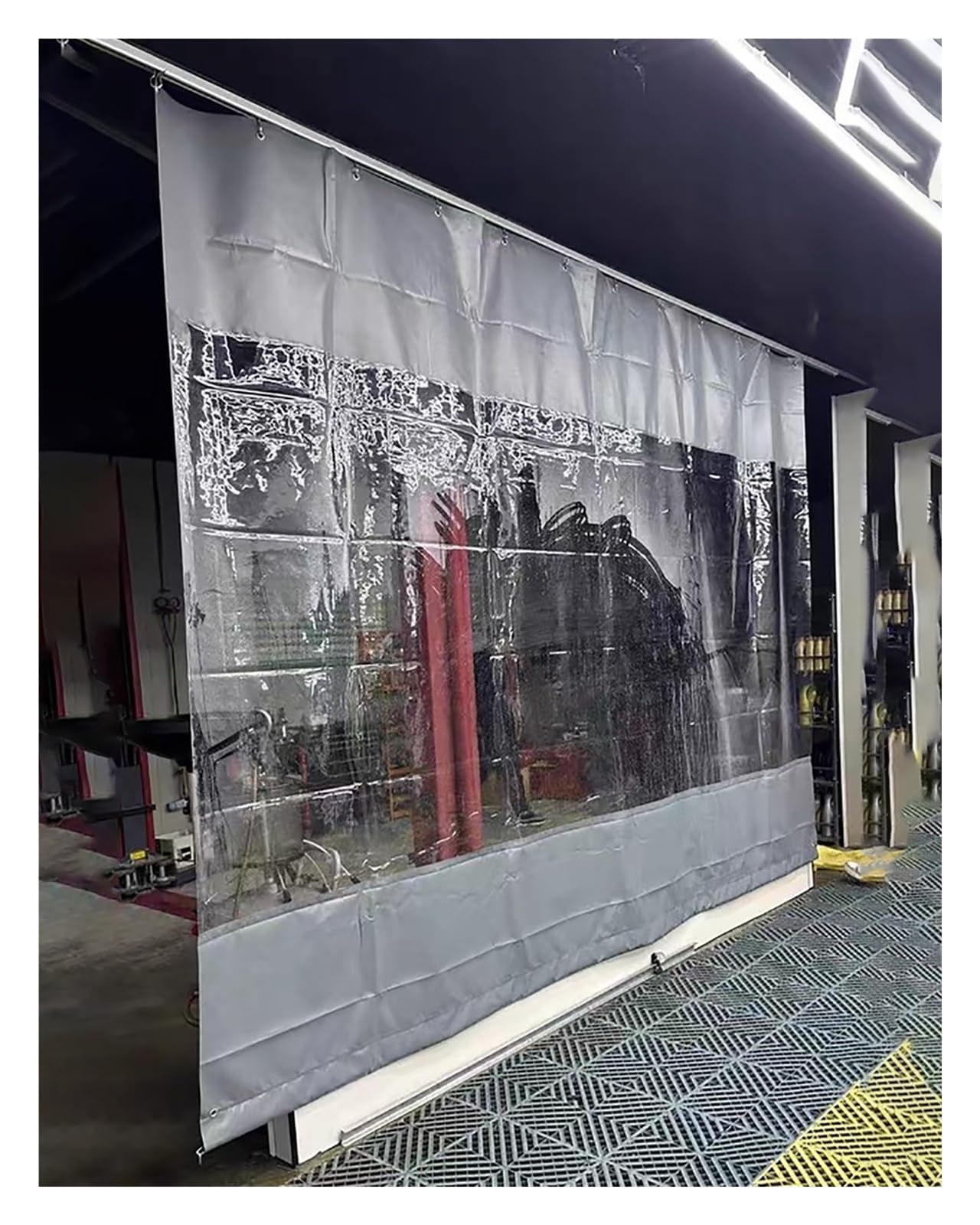 Rideaux de séparation de garage – Rideau de porte en vinyle imperméable pour lavage de voiture, baie de lavage industrielle, utilisation en extérieur, protection de terrasse et porche, idéal pour la