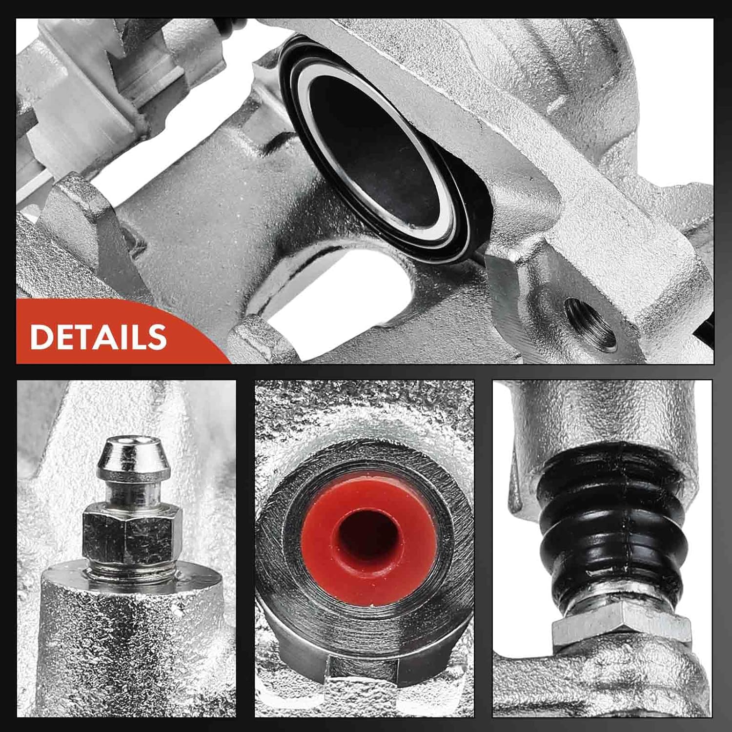 A-Premium Disc Brake Caliper Assembly with Bracket Compatible with Select Infiniti and Nissan Models - QX56 2011-2013, QX80 2014-2018, Armada 2017-2018, V8 5.6L - Rear Side, 2-PC Set