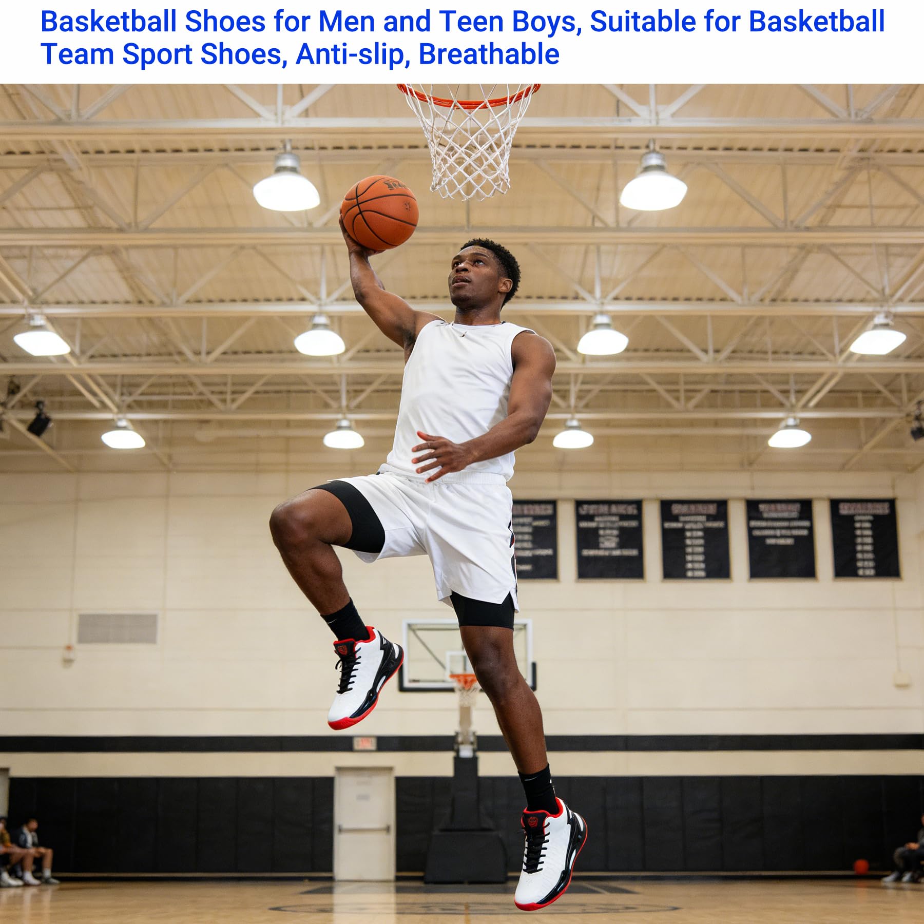 Beita High Upper Basketball Shoes for Men Sneakers Breathable Sports Shoes Anti Slip