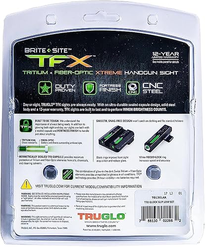 Miniatura 48 de TRUGLO TFX - Mira para pistola Tritio duradero resistente a los golpes, compacto y brillante y fibra óptica Xtreme vista diurna/nocturna