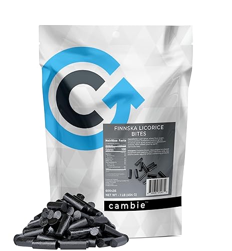 Miniatura 2 de Finnska Regaliz negro suave de Cambie  Regaliz finlandés clásico  Caramelo de regaliz suave, masticable y dulce  Regaliz auténtico nostálgico (1