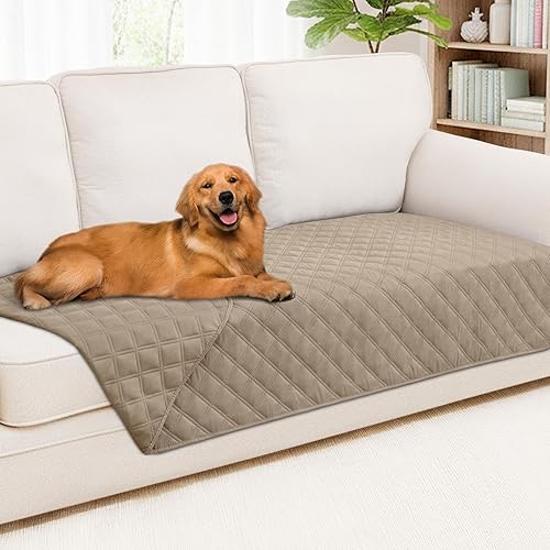 Miniatura 30 de Smiry Funda impermeable para cama de mascota, suave y lavable, para cama, sofá, reversible, perros pequeños, medianos, grandes, gatos, diseño