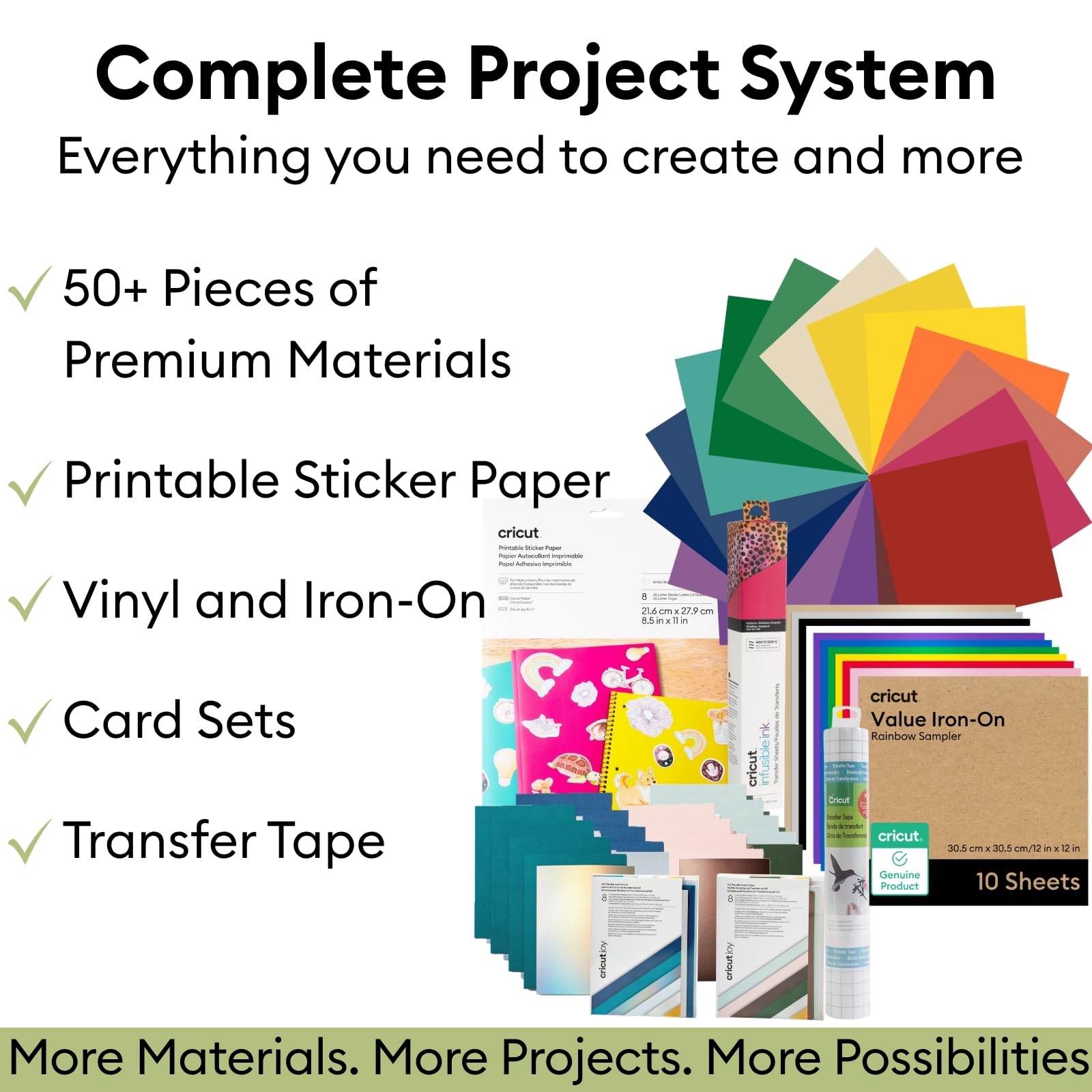 Cricut Deluxe Materials Bundle - 50+ Pieces for Cricut Machines -3 Cricut Deluxe Materials Bundle - 50+ Pieces for Cricut Machines -3