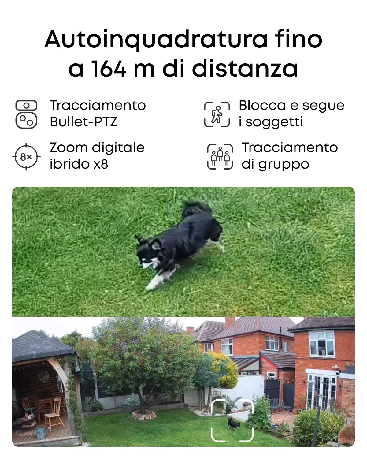 eufy Security Sistema NVR PoE S4, 2 telecamere Bullet-PTZ, 2 telecamere Bullet PTZ 360°, framing e tracking auto AI, auto-ricerca video, visione notturna a colori, strobo rosso/blu,2TB HD,ripresa 24/7