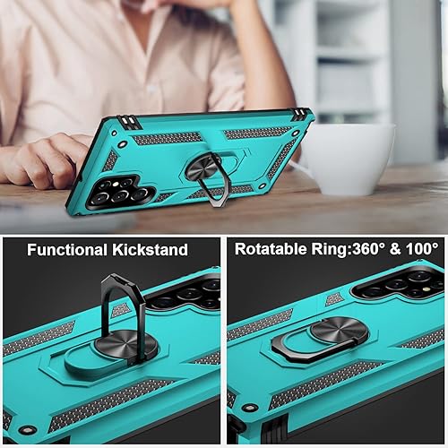 Miniatura 6 de IKAZZ Funda protectora para Galaxy S22 Ultra, grado militar, a prueba de golpes, resistente, pasa prueba de caída de 16 pies con soporte magnético