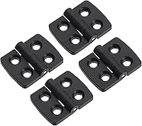 uxcell 4Pcs Black Nylon Torque Hinges 40x30x4mm - Adjustable Self-Closing Position Control for Cabinets, Furniture, Electronics Boxes