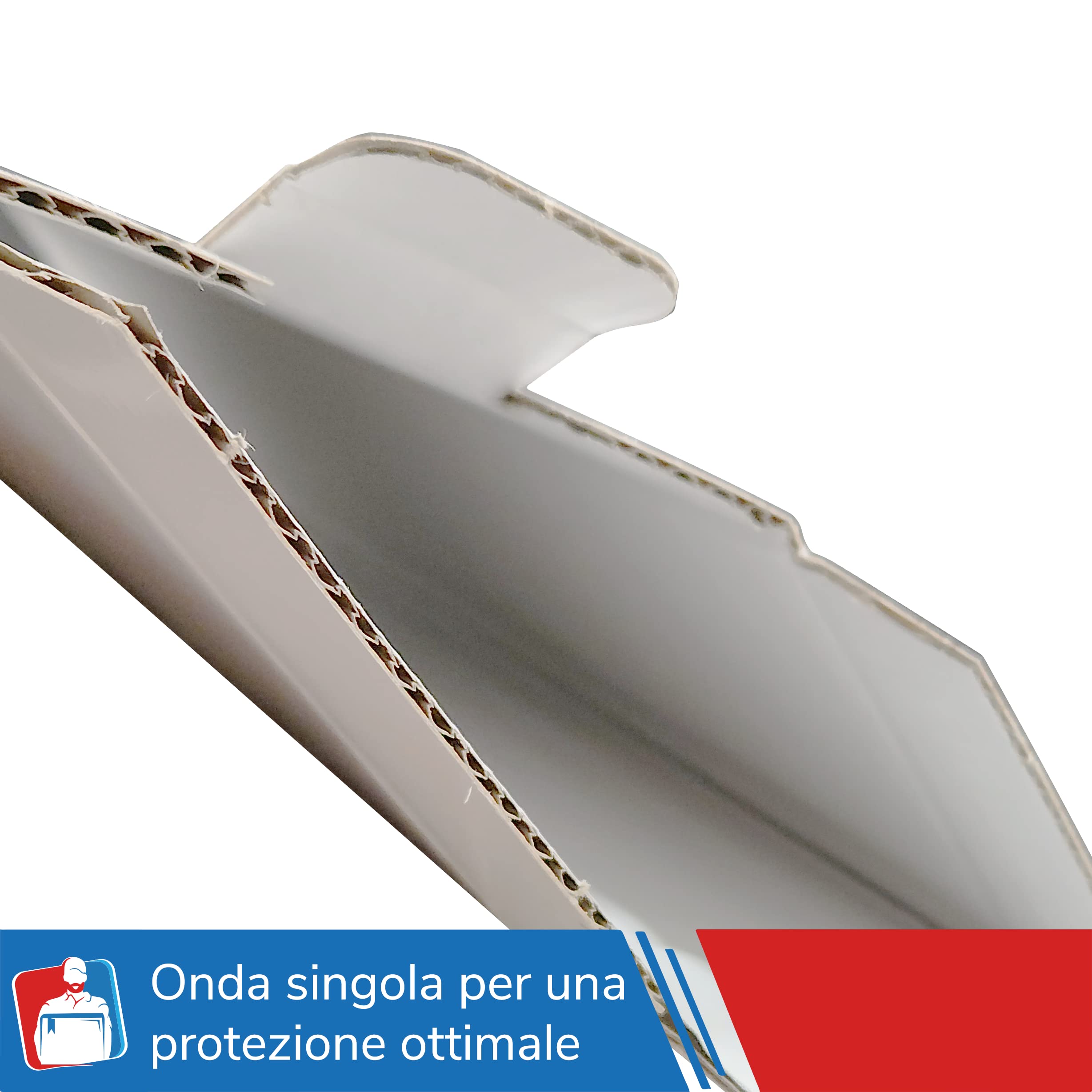 IMBALLAGGI 2000-20 scatole per bottiglie Magnum, bianche, automontanti, composte in cartone microonda, misura 11x11x36 cm, per proteggere le tue bottiglie durante la spedizione