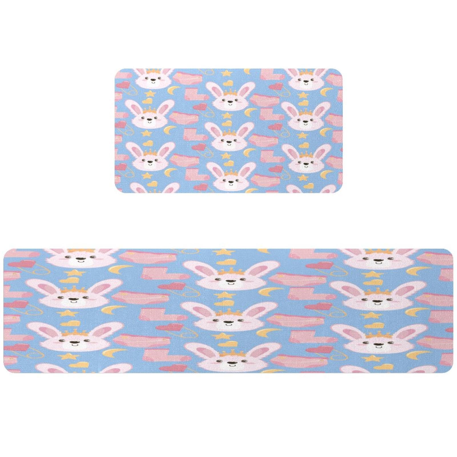 Tapis de cuisine antidérapant motif lapin : fini les sols glissants en buanderie