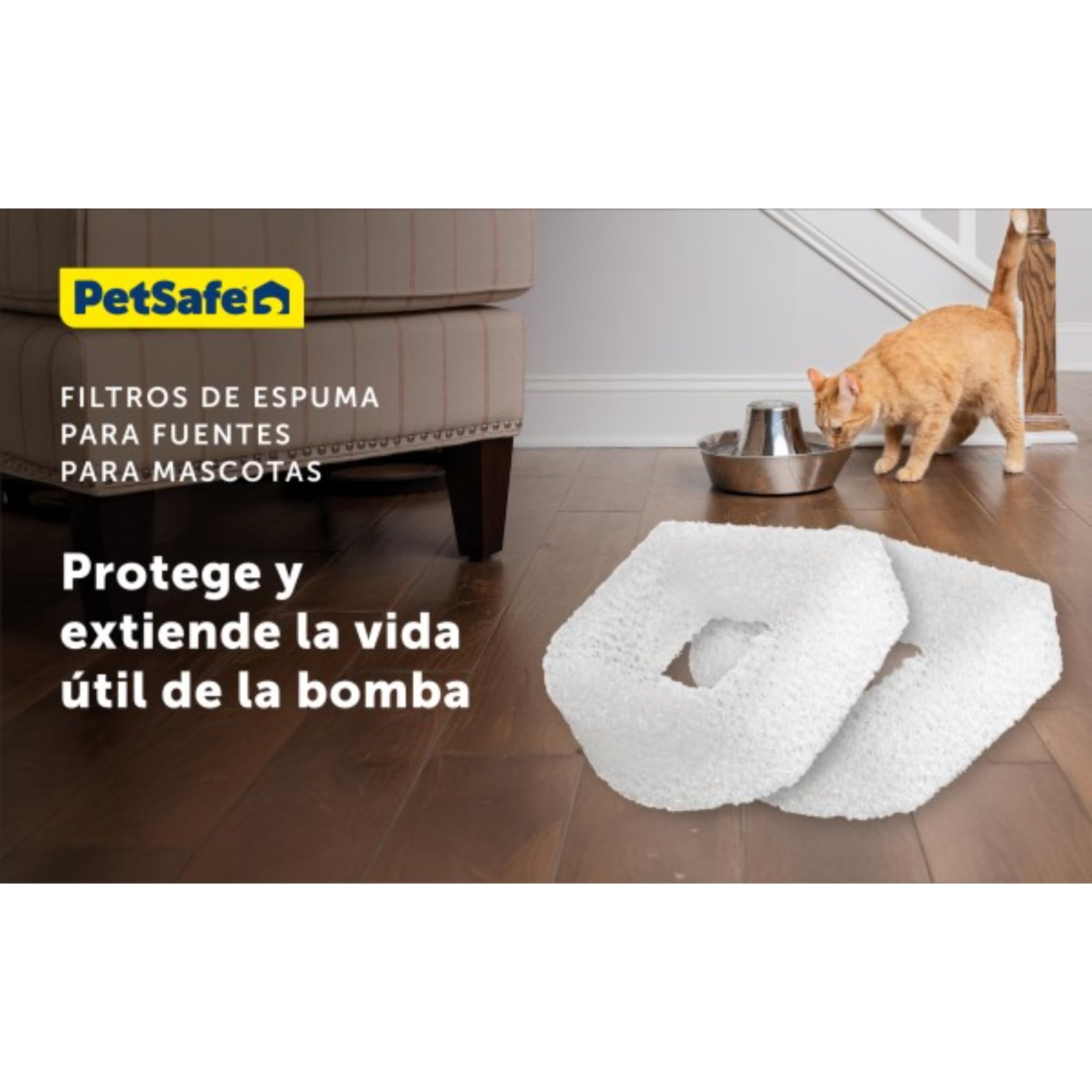 Petsafe PAC19-14089 Drinking Fountain Foam Filter for Pets, 2 pieces, White