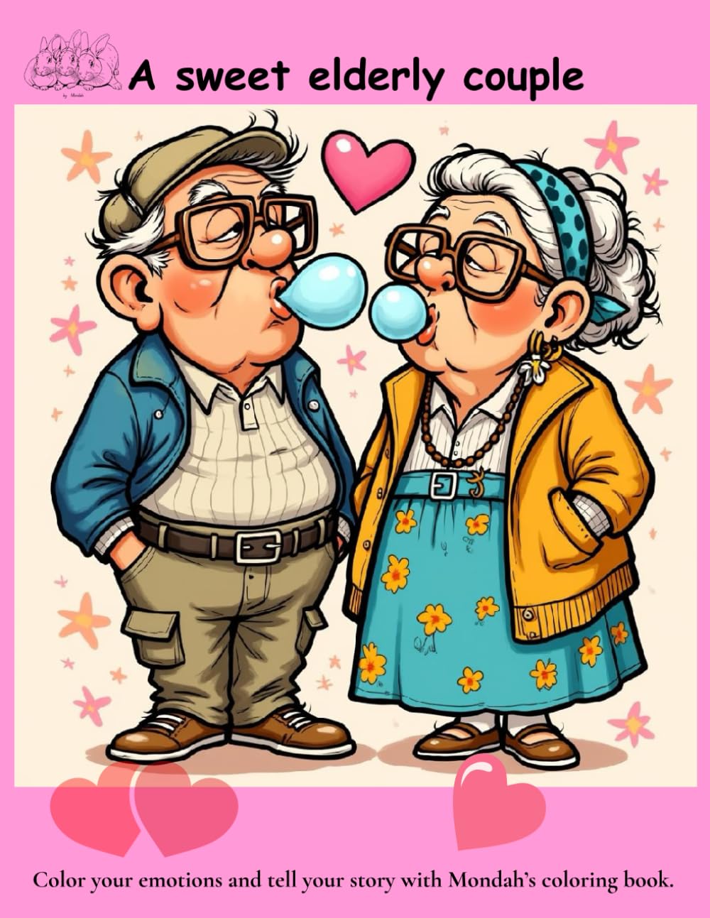 A sweet elderly couple: A sweet warm love smiling together every day with the one our heart chooses.