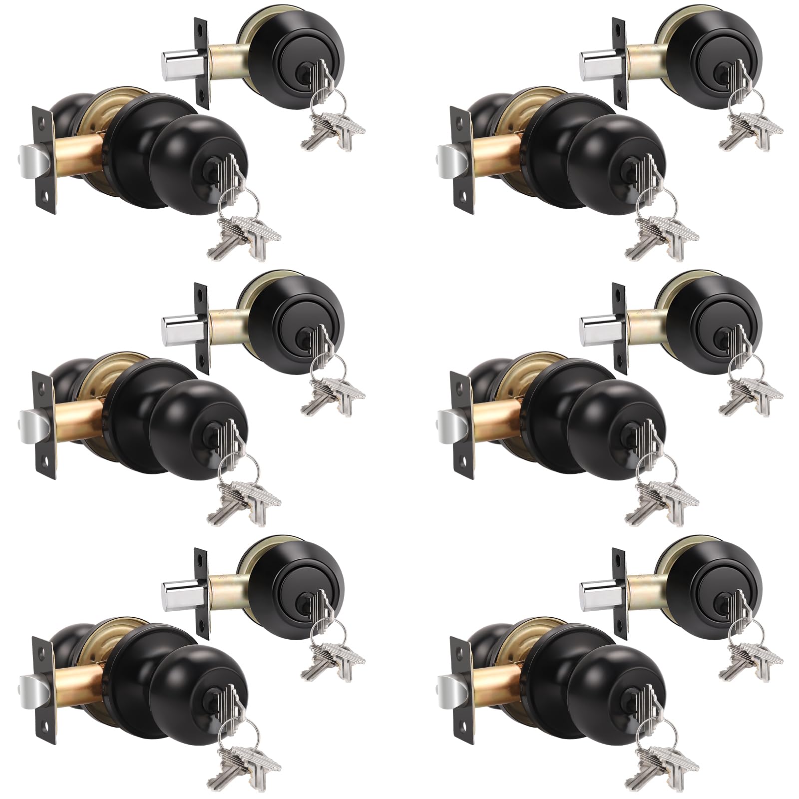 Knobonly Satin Nickel Door Knob Set - Secure & Stylish -20