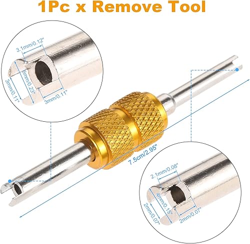 Miniatura 3 de Kit de núcleo de válvula de aire acondicionado, 56 piezas, incluye núcleo de válvula R134a R22 R410, juntas de manguera, válvula, tuerca de latón,