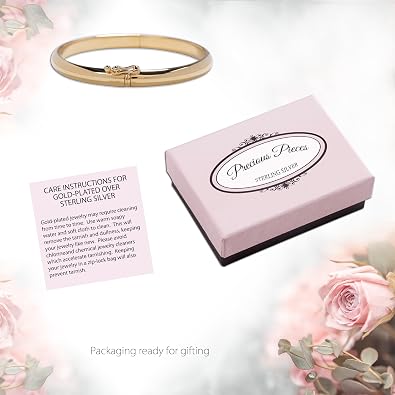 Precious Pieces Personalized Bangle Bracelet, 14K Gold-Plated