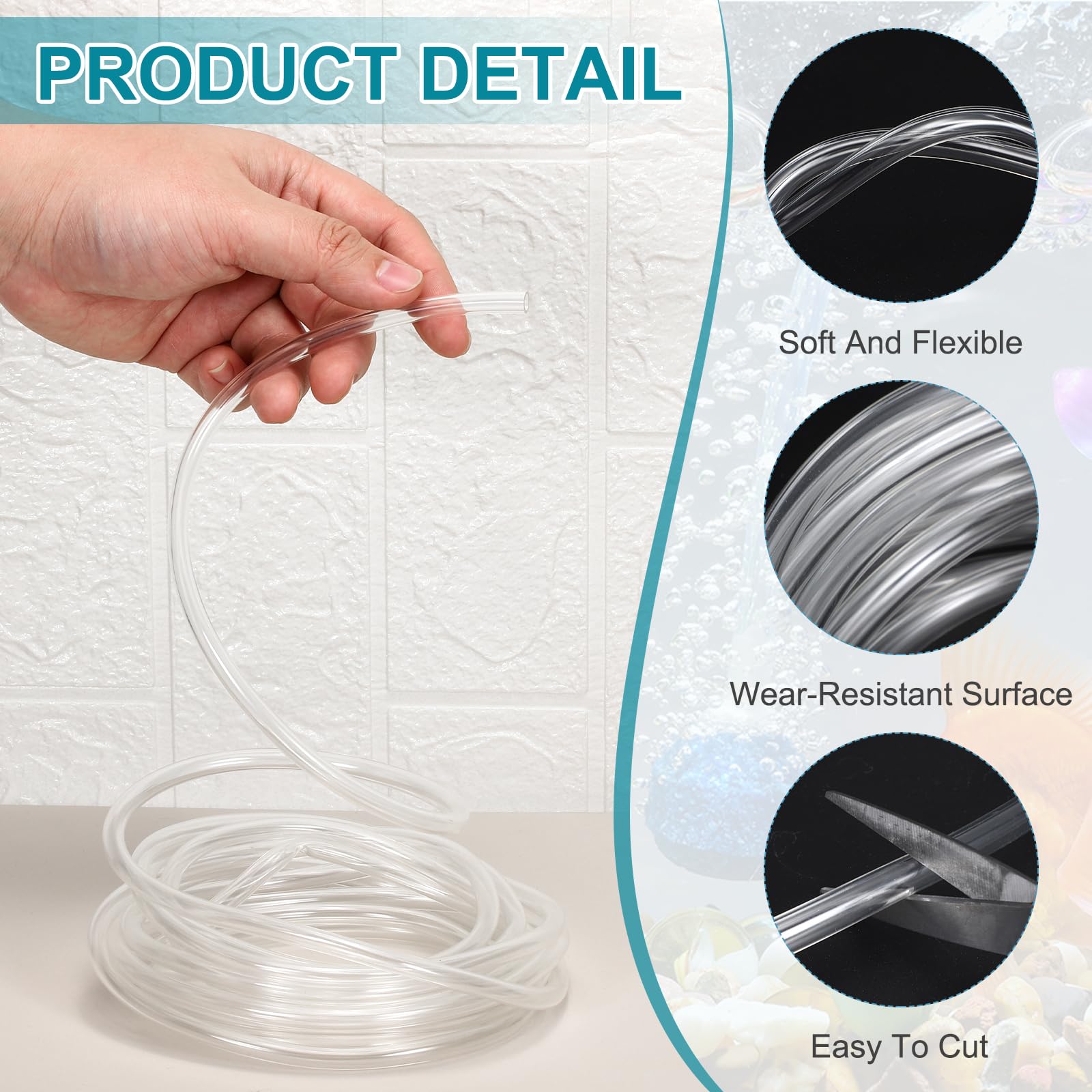 QUARKZMAN Manguera Transparente PVC 50mm ID x 58mm OD Tubo transparente flexible, 0.92Metros tubo pvc plástico de transferencia de agua aceite aire para Tanque y Acuario