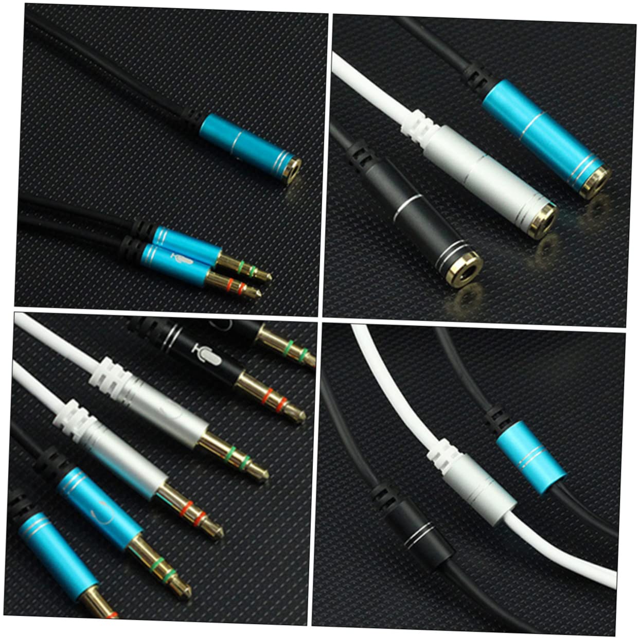 Uonlytech 10piezas Divisor De Auriculares De Adaptador De Audio para Micrófono y Auriculares Cable De Conexión para Pc y Ordenadores Portátiles para Usos Múltiples