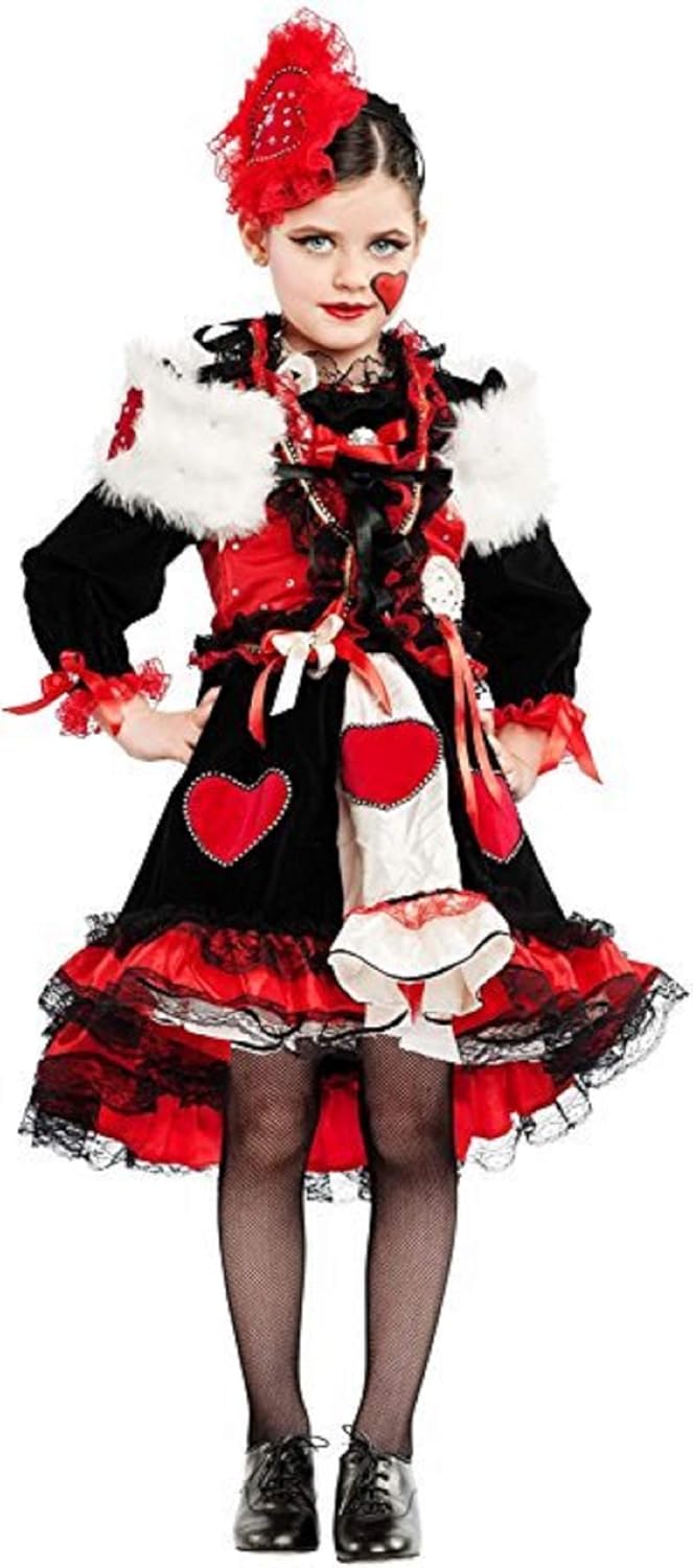 Italian Made Girls Deluxe Queen Of Hearts Book Day Alice In Wonderland Film Fancy Dress Costume Outfit 5 Years Amazon Co Uk Pet Supplies