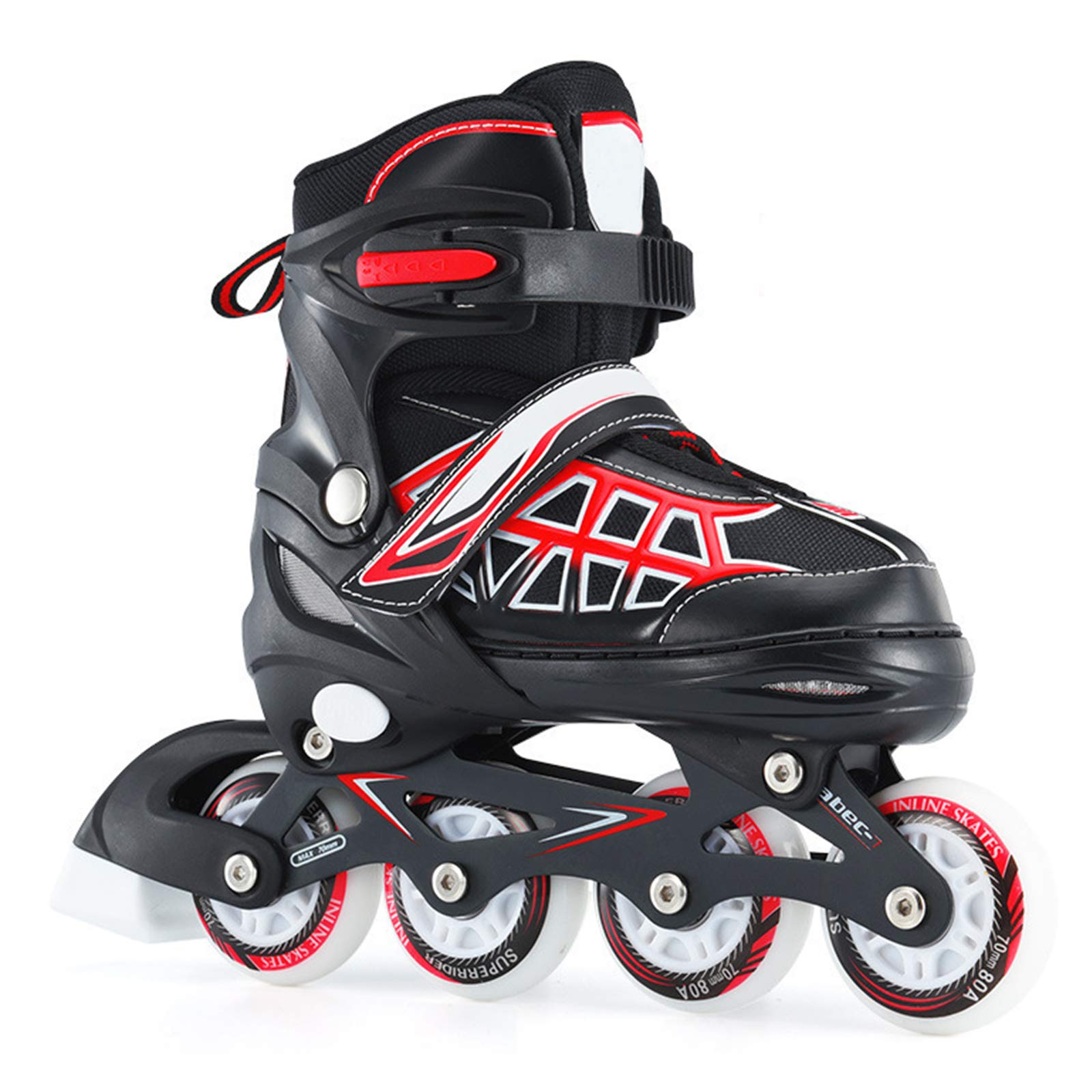 Klzzuk Rollers en Ligne Réglables pour Enfants Adultes,Patins en Ligne Patins à roulettes pour Débutants avec Roues en PU,Excellents Cadeaux pour Garçons,Filles,Hommes et Femmes