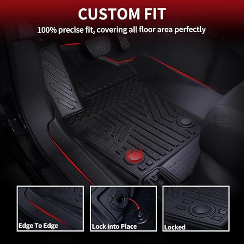 Miniatura 2 de LASFIT Alfombrillas para Toyota Tacoma 2024 2025 2026 doble cabina Auto Trans (no compatible con híbridos) para todo tipo de clima, para Tacoma