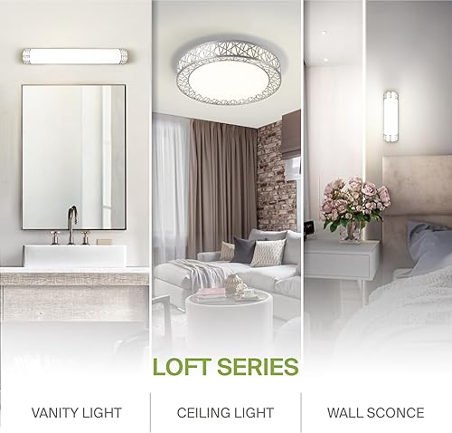 Miniatura 8 de ASD Lámpara de techo LED de montaje empotrado de 20 pulgadas, regulable, cerca del techo, 42W 2475LM 2700-5000K 5CCT ajustable, lámpara de techo