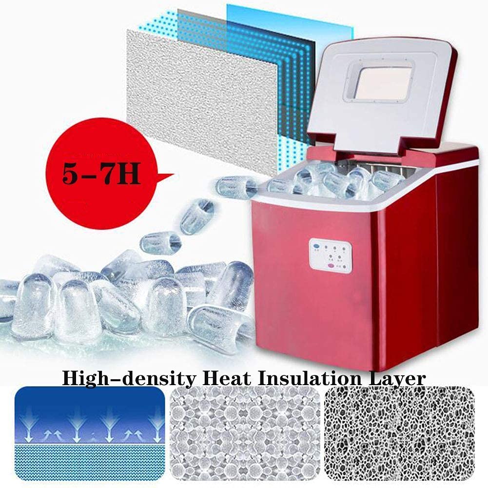 Ice Maker Machine Silent,Small Ice Cube Maker Machine,12kg In 24h 3 Sizes Ice Cube 9 Ice Cubes Ready In 8-13 Minutes on Fridge.com - View 5