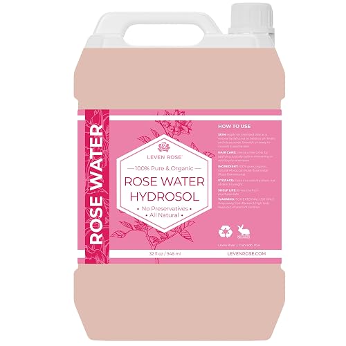 Leven Rose Pure Rose Water Hydrosol for Face & Hair,