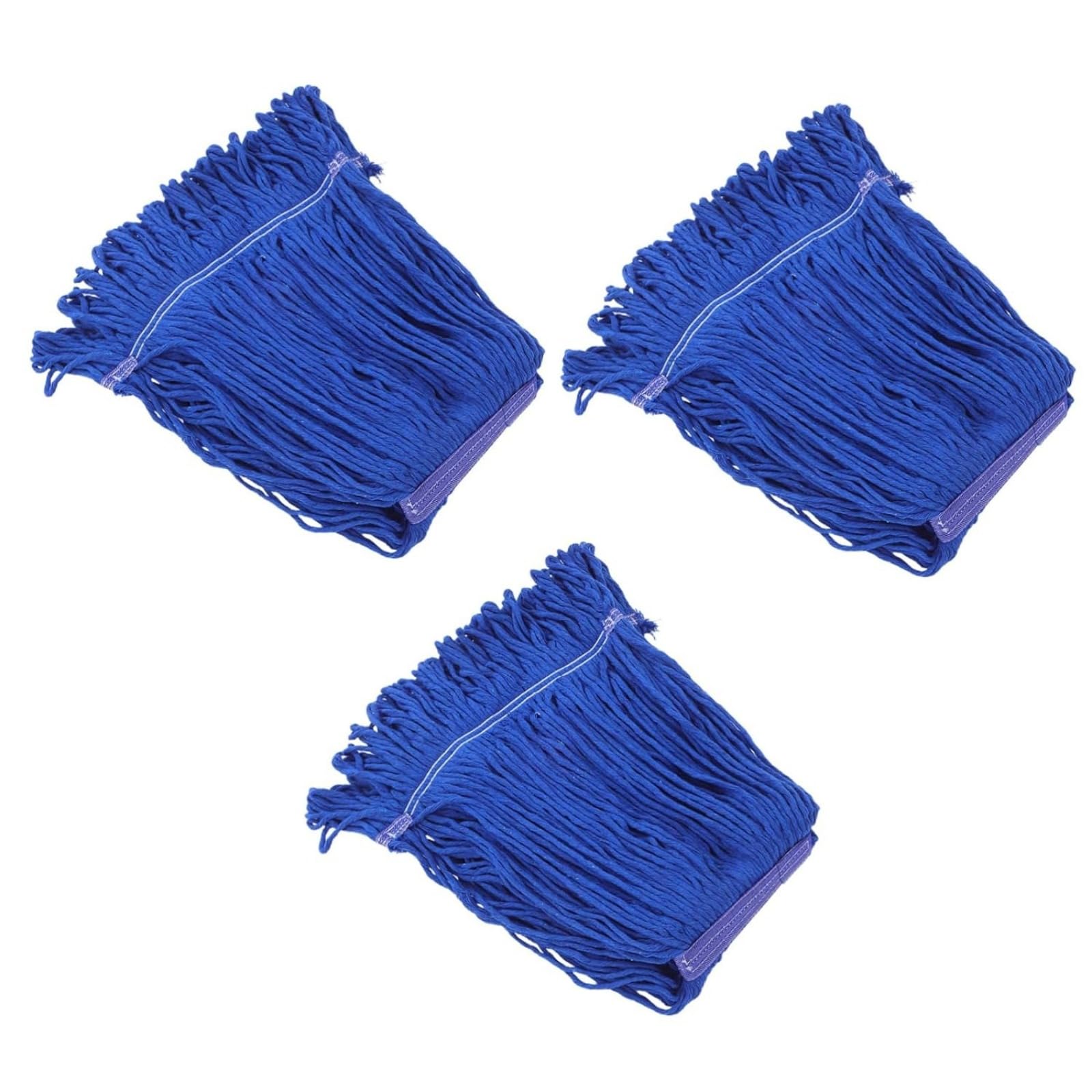 Lot De 3 Têtes De Balai À Franges Commerciales Recharges De Balai À Franges En Coton Robuste Têtes De Balai À Franges Lavables Et Humides Pour Applications Domestiques