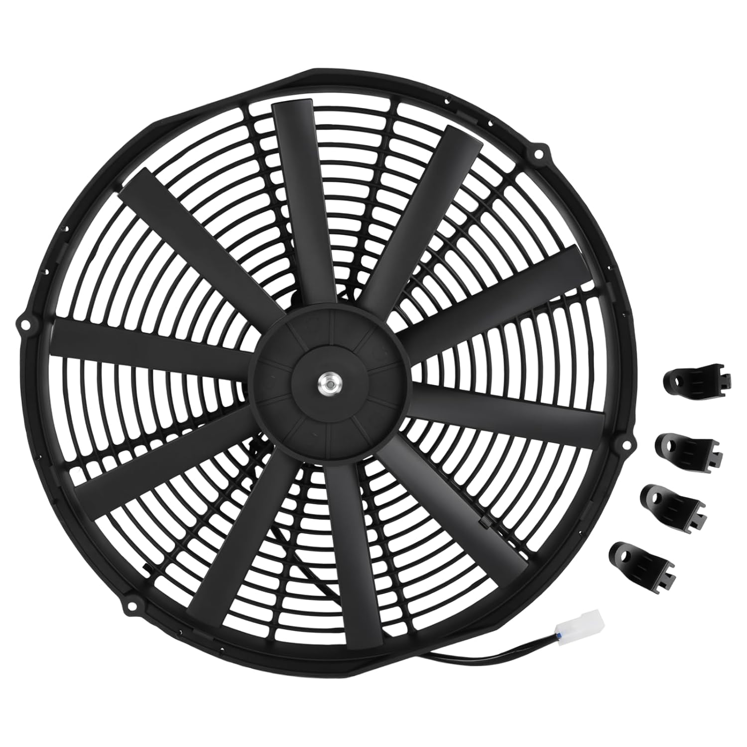 30100400 16" 12V Low Profile Radiator Puller Fan Straight Blade VA18-AP10/C-41A 1074 CFM Compatible with Spal Radiators Oil Coolers Race Cars Restoration