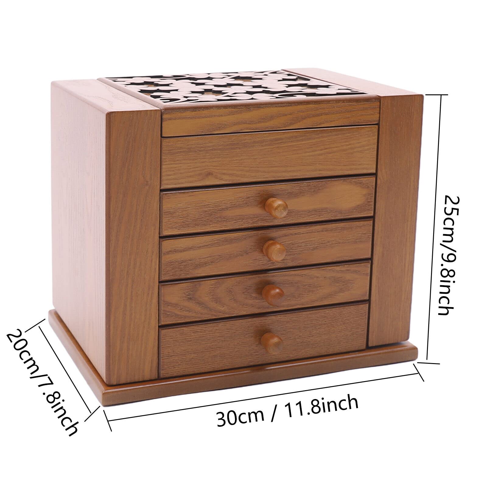 5 capas Gro Schmuckkoffer Schmuckk stchen Schmuckkasten Schmuckaufbewahrung Schmuckbox, idea de regalo, para guardar relojes, gafas, joyas, gemelos