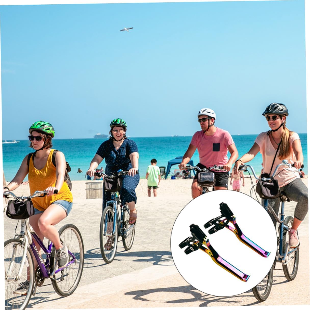 Aluminum Alloy Dual-Pivot Brake Lever Bike Brake Handle Cycling Part Lightweight Hollow Road Mountain Bike Brake Lever for Adult Bicycles