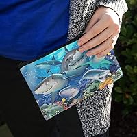 Vista 3 de Shark Ocean Selfie Pencil Pen Organizador Estuche con cremallera